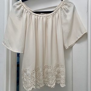 Loft white short sleeve top